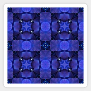 Royal Blue Hydrangea Pattern 1 Sticker